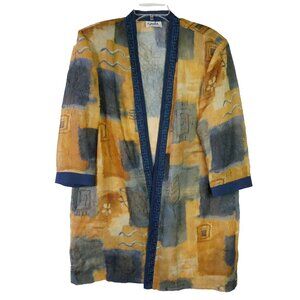 Guilia Womens One Size Open Front Coverup Kimono Sheer Fabric